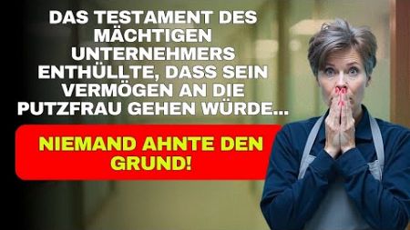 Der Unternehmer vererbte sein Vermögen der Putzfrau - der Grund überraschte alle.