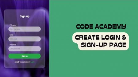 &quot;Responsive Login &amp; Signup Page Design Tutorial | HTML &amp; CSS&quot;