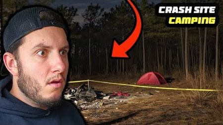 (WE QUIT) My SCARIEST Night CAMPING at Drone Crash Site in New Jersey Pine Barrens!