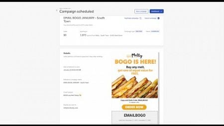 Step By Step Toast Tab BOGO Email Campaign Build.