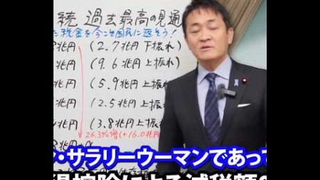 #103万の壁 #たまきチャンネル #政治 #国民民主党 #税収６年連続過去最高の見通し