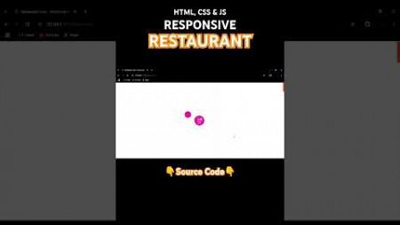 Responsive Restaurant Website #html #css #javascript #webdesign #webdevelopment #frontend #shorts