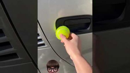 car unlock 🔑hack using tennis ball😨⁉️|| car unlock#shorts#tamil#experiment#viralvideo#carunlock#ball