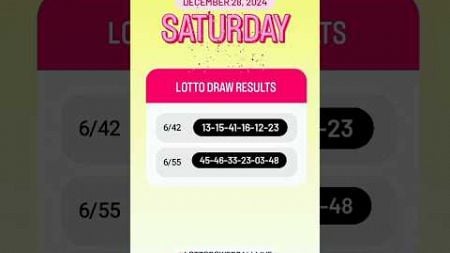 6/42 6/55 Live Draw Lotto Result | December 28, 2024 Saturday 9 PM #lottoresulttoday #shorts