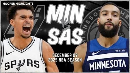 Minnesota Timberwolves vs San Antonio Spurs Full Game Highlights | Dec 29 | 2025 NBA Season