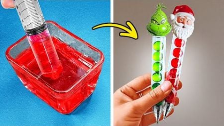 SQUISHY FUNNY PEN 🍡🍎 DIY COLOURFUL SCHOOL SUPPLIES TO TRY AT HOME