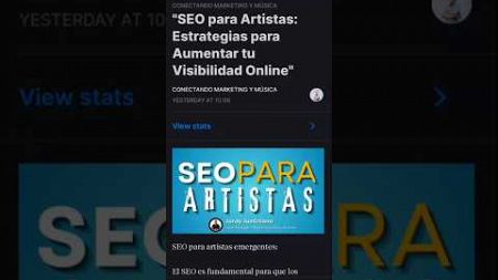 #seo #artistasemergentes #visibilidadonline