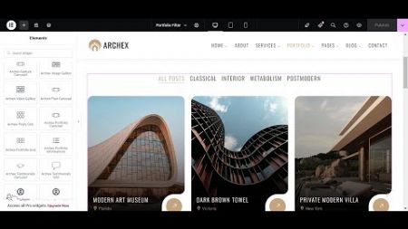 Archex — Portfolio Page Setup