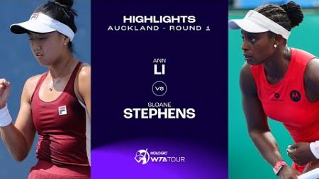 Ann Li vs. Sloane Stephens | 2025 Auckland Round 1 | WTA Match Highlights