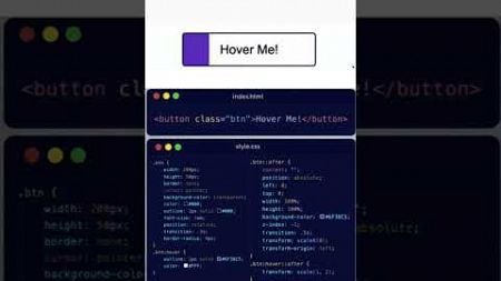 Hover effect in css #hovereffect #button #buttonanimation #shorts #shortsfeed #webdesign #coding