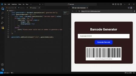 Build a Barcode Generator with HTML, CSS &amp; JavaScript | Full Tutorial