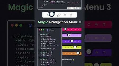 Magic navigation menu for websites #coding #navigationbar #shortvideo #shorts #shortsfeed #web3