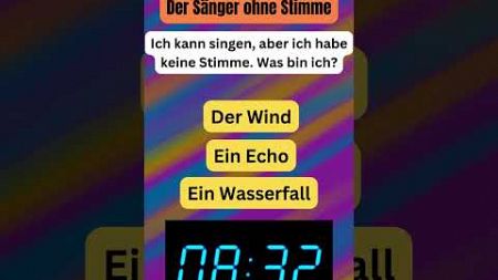 Der Sänger ohne Stimme – Kannst du das Rätsel lösen? 🎤🤔