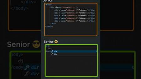 Junior vs Senior #15 #html #developer #programming #javascript #development #coding#algorithm #code