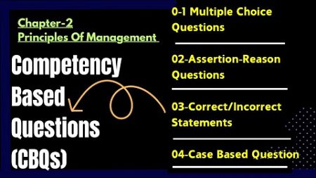 Competency-Based Questions on Principles of Management | MCQs, Assertion-Reason, Case Studies &amp; More