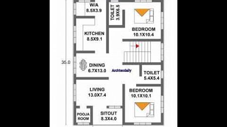 25x35feet #shorts #homeplan #housedesign #home