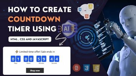 How to Create a Countdown Timer Using AI - Web Design With AI Tool - HTML , CSS , JAVASCRIPT