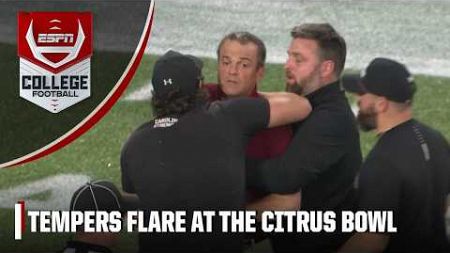 South Carolina’s Shane Beamer gets HEATED after being taunted by Illinois’ Bret Bielema | ESPN CFB