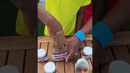 Nutella chocolate eating challenge game #food #nutella #choclet #chocolate #chcolate