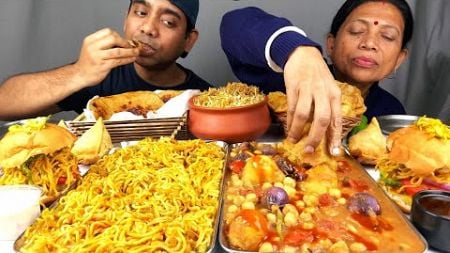 BURGER , NOODLES , BREAD , BIRYANI FOOD EATING CHALLENGE