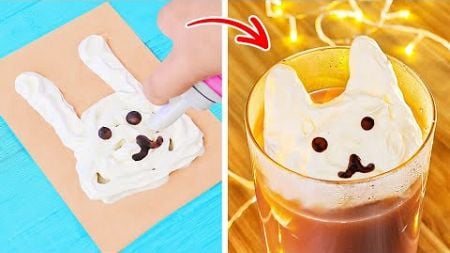 CUTE HOT CHOCOLATE YOU CAN MAKE IN A MINUTE 🍫☕ EASY HACKS FOR YOU