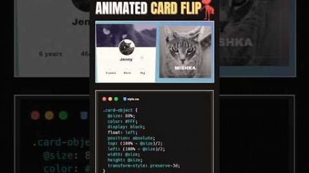 Animated Card flip #css #animation