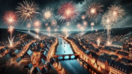 Feuerwerk über Kassel und Umgebung an Silvester 2024 / 2025