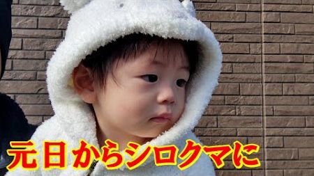 シロクマさんになってお出かけ　　　　　　　　　　　　　　　　　　　　#ブログ #vlog #赤ちゃん #baby #可愛い #ベイビー #成長 #かわいい #癒し