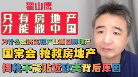 翟山鹰：只有房地产才能救中国 | 为什么中国经济支柱产业重回房地产 | 国常会 抢救房地产 | 揭秘不能贴近欧美背后原因