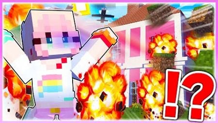 🌈1週間、女の子の家を爆撃するドッキリww【まいくら / マインクラフト】