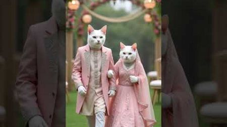 &quot;Whiskers of Romance in a Grand Wedding Setting 💍🐱❤️&quot; #viral #photoshoot #shorts