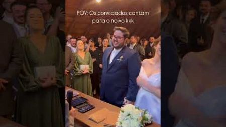 Nem os convidados acreditavam no casamento! #viralvideo #casamento #noivos #wedding #love #shorts