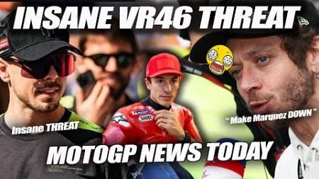 EVERYONE SHOCKED INSANE VR46 Rider&#39;s THREAT to Marquez, Rossi Always Present 2025, Marquez SHOCKED