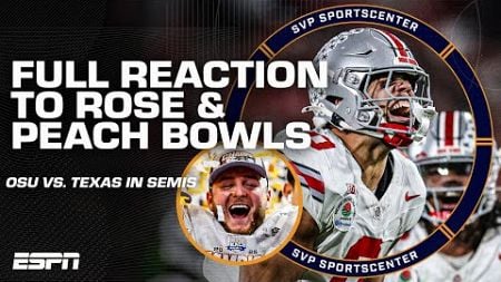 FULL REACTION: Ohio State dominates Oregon, Texas survives 2OT in Peach Bowl 🏆 | SC with SVP