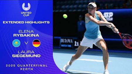 Elena Rybakina v Laura Siegemund Extended Highlights | United Cup 2024 Quarterfinal