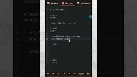 Using &quot;Code tag&quot;. #HTML #CSS #Java script #shorts #Web design #Code tag