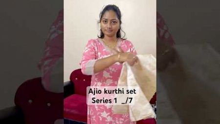 Ajio kurthi set series part 1 #fashion #shopping #review #officewear #shortsfeed #shorts