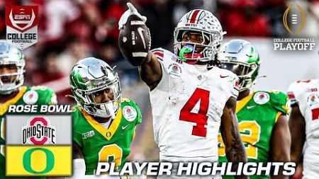 Jeremiah Smith&#39;s HIGHLIGHTS from 186-YD, 2 TDs in CFP Quarterfinal win vs. Oregon 🎥 | ESPN CFB