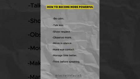 How to become more powerful#motivation #education#psychologyfacts #success #motivational#psychology