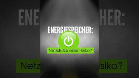 Energiespeicher: Netzstütze oder Risiko? #energie #speicher #unternehmer #risiko #information