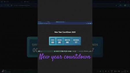 New year Countdown using Html css JS #music #viralvideo #vscode #viralshorts #morning #motivation