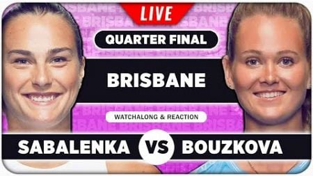 SABALENKA vs BOUZKOVA • WTA Brisbane 2025 QF • LIVE Tennis Play by Play Stream