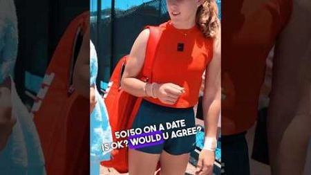 Would tennis player agree to split bill on a date? Find out tomorrow in 1st vlog of 2025 #tennis