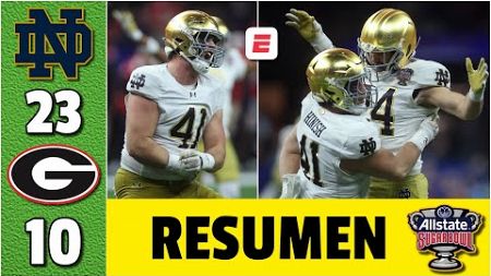 NOTRE DAME ELIMINÓ a GEORGIA en el Sugar Bowl y avanzó a las SEMIFINALES del NCAA | Resumen