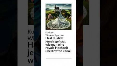 Hast du dich jemals gefragt, wie man eine royale Hochzeit übertreffen kann? | Kuriose...