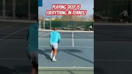 This is why you want to play deep in tennis! #tennis #shorts #tennismatch #tenniscoaching