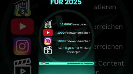 Meine finanziellen Ziele für 2025 #dividendenaktien #finanzen #dividende #etf