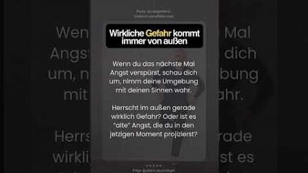 Wirkliche Gefahr kommt immer von außen! #psychologie #gesundheit #mindset