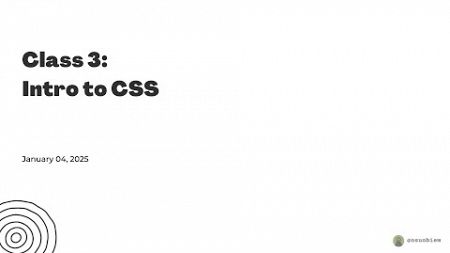 Intro to CSS