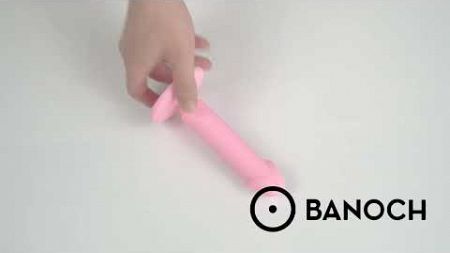 Banoch | Dildo recht met eikel | glad siliconen met zuignap | Roze